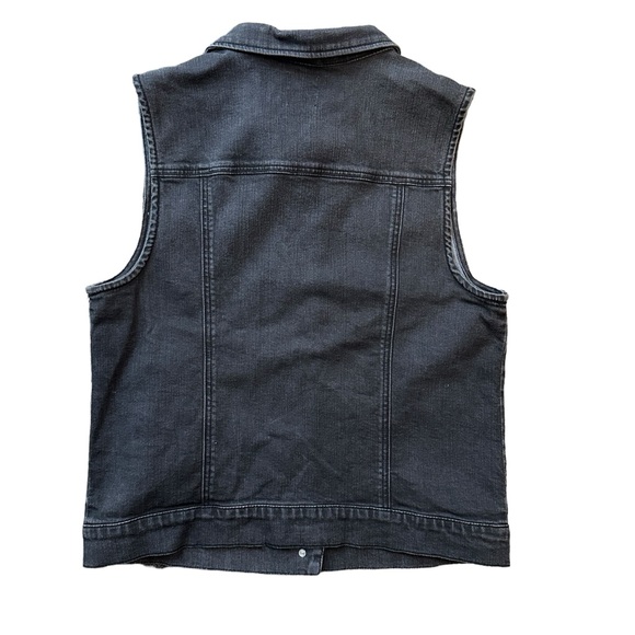 Leith Stretchy Jean Vest w/ Great Stretch, Washed Black (L) - Picture 4 of 9